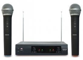 Fonestar MSH-206 - Doble micrófono inalámbrico de mano VHF