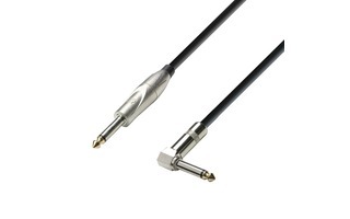 Adam Hall Cables K3 IPR 0300 Cable de Instrumento de Jack 6,3 mm mono a Jack 6,3 mm mono acodado
