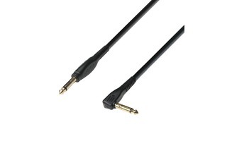 Adam Hall Cables K3 IPR 0900 P Cable de Instrumento de Jack 6,3 mm mono a Jack 6,3 mm mono acoda