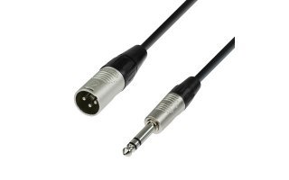 Adam Hall Cables K4 BMV 0060 - Cable de Micro REAN de XLR macho a Jack 6,3 mm estéreo 0,6 m