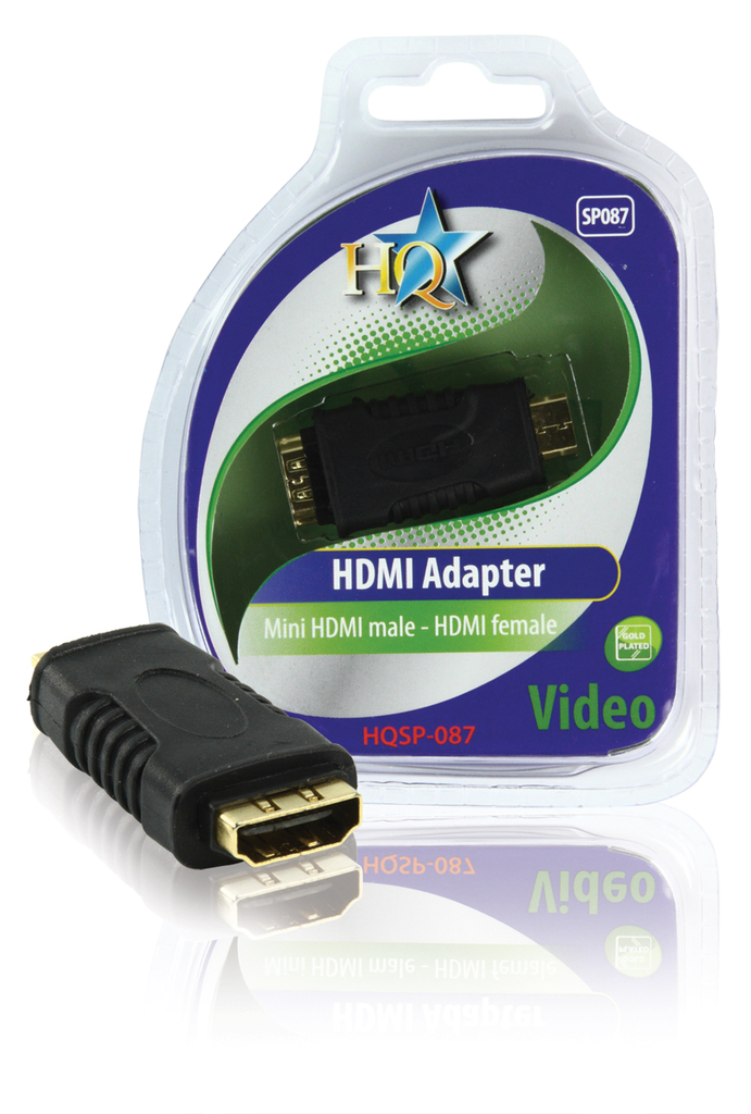 Adaptador mini HDMI macho - HDMI hembra