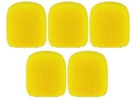 Pack: Espuma quitavientos amarillo - 5 unidades