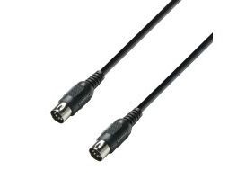 Adam Hall K3MIDI0075BLK - MIDI Cable 0.75 m negro
