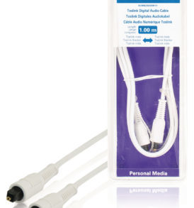 Cable de audio digital Toslink color blanco 1,00 m