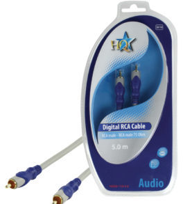 Cable de Audio Digital RCA Male - RCA Male Gris