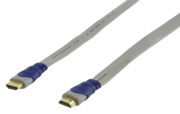 Cable plano HDMI de Alta Velocidad con Ethernet conector HDMI - HDMI de 5.00 m en color negro