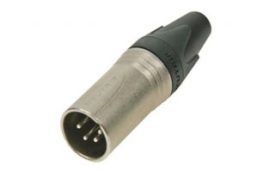 Neutrik - Conector XLR de cable, 4 polos macho, contactos plateados, caja niquelada