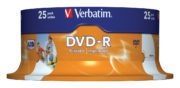 DVD-R 4.7 GB 16x Matt Silver imprimible pack de 25 uds.