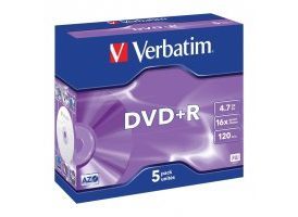 DVD+R 4.7GB 16x Matt Silver 5 uds en estuche individual