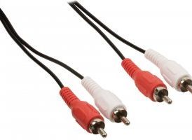 Cable de audio estéreo 2 RCA macho - 2 RCA macho de 1.50 m en color negro