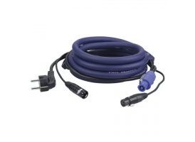 Cable de alimentación Schuko/Powercon + señal Dmx 15m