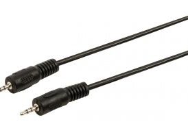 Cable de audio jack estéreo de 2.5 mm macho - 2.5 mm macho de 2.00 m en color negro