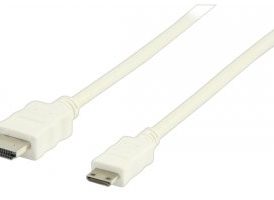Cable HDMI mini de alta velocidad con Ethernet 2.00m blanco