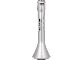 Micrófono para Karaoke con altavoz y Bluetooth - Plata