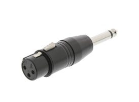 Adaptador XLR XLR 3-pin Hembra - 6.35 mm Macho Negro - Sweex SWOP15940B