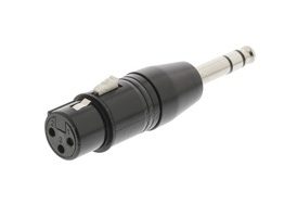 Adaptador XLR XLR 3-pin Hembra - 6.35 mm Macho Negro - Sweex SWOP15941B