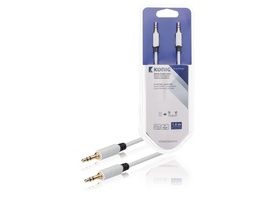 Cable de audio estéreo de 3,5 mm macho a macho de 1,00 m en blanco - König KNM22000W10