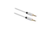 Cable de audio estéreo de 3,5 mm macho a macho de 1,00 m en blanco - König KNM22000W10