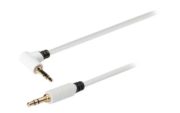Cable de audio estéreo de 3,5 mm macho a macho en ángulo de 1,00 m en blanco - König KNM22600W10
