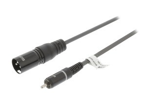 Cable XLR Mono Macho de 3 Pines - RCA Macho de 3,0 m Gris Oscuro - Sweex SWOP15205E30