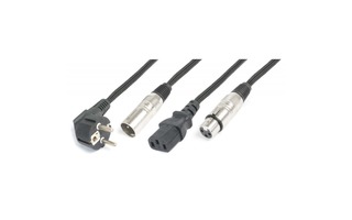 PD Connex Ligero Combi Cable Shuko - XLR M / IEC F - XLR F 10m